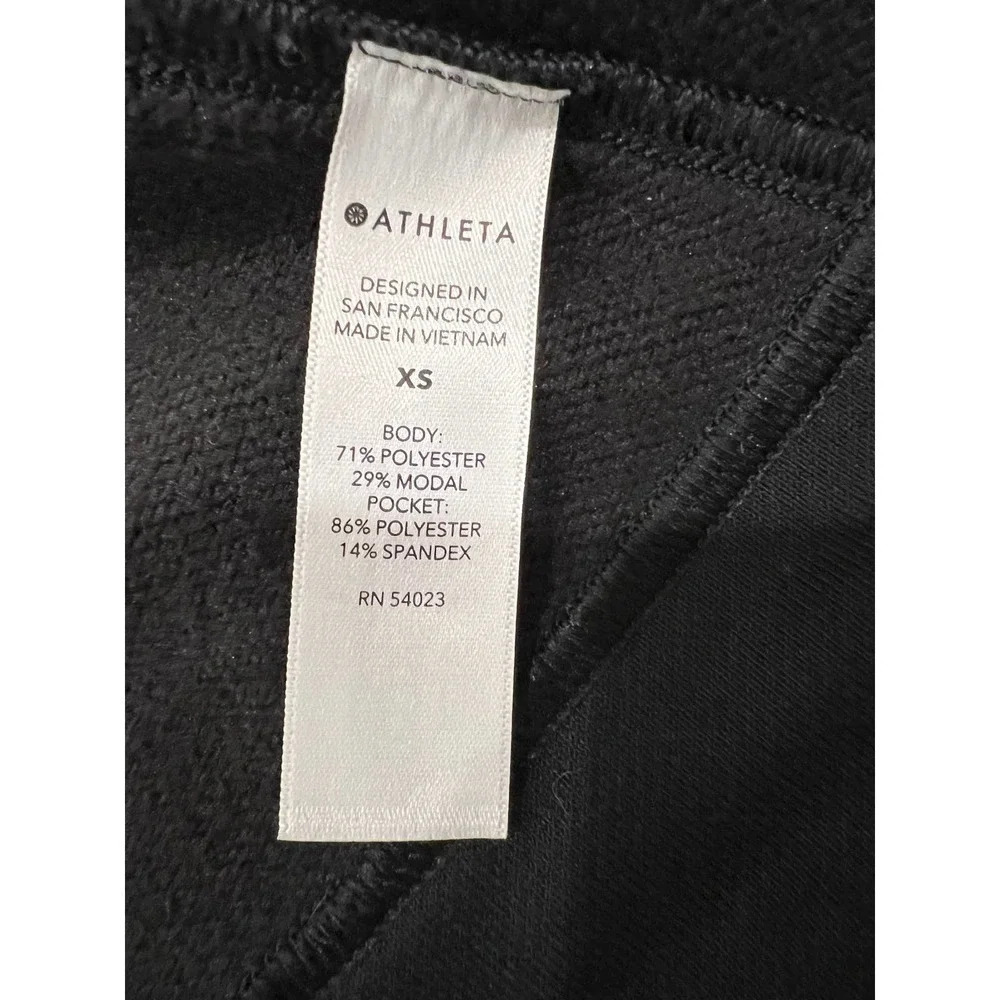 Athleta West Town Dress Black Sweatshirt 1/4 Zip with Pockets - Picture 7 of 7
